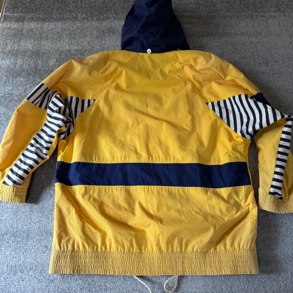 BRAEFAIR SPORT - Vintage Zip/Button Yellow/Navy/White Coat Men's Size Medium - Picture 5 of 10